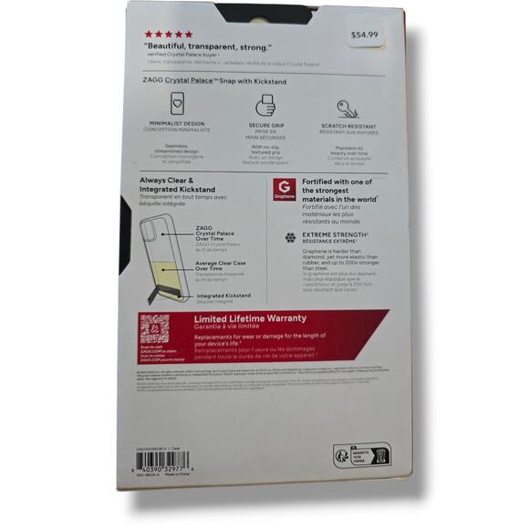 ZAGG Crystal Palace Snap case for the 2024 iPhone Pro Max. Clear - Picture 2 of 6